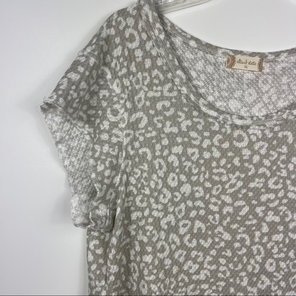 3 for $30 Altar’d State Cheetah Print Waffle Top - Picture 5 of 11